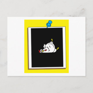Cartão Postal Galinha Louca Engraçada