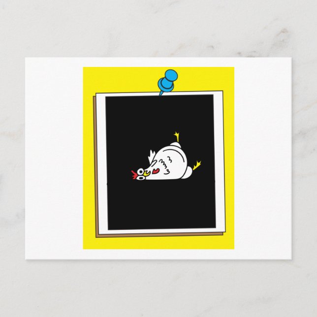 Cartão Postal Galinha Louca Engraçada (Frente)