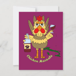 Cartão Postal Galinha Marsala ~ Frango Engraçado