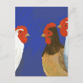 Cartão Postal galinhas francesas