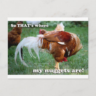 Cartão Postal Galinhas Nuggets - Galo