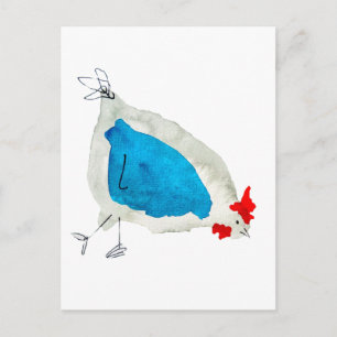 Cartão Postal Galininhas fofas aquarela