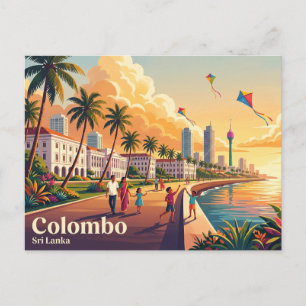 Cartão Postal Galle Face Green Sri Lanka
