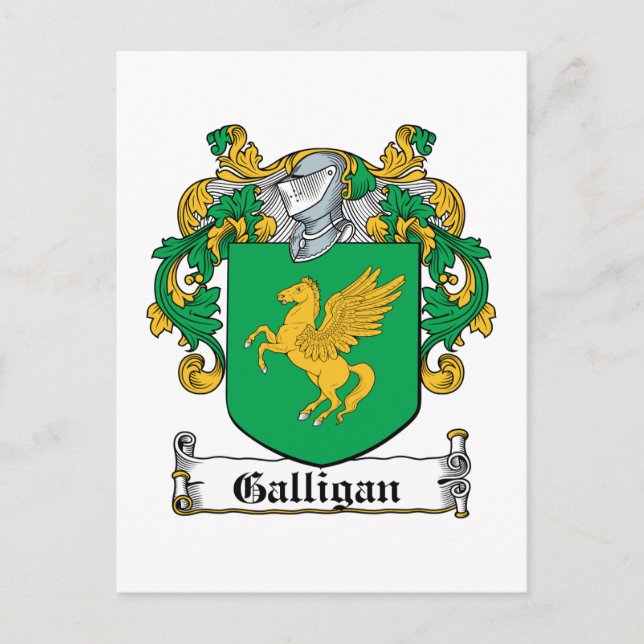 Cartão Postal Galligan Family Crest (Frente)
