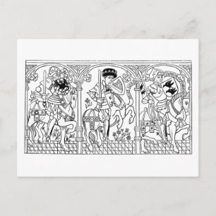 Cartão postal Galloping Knights