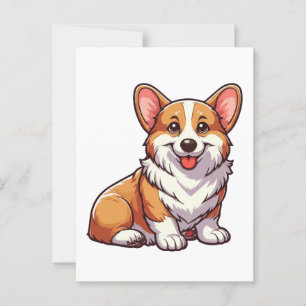Cartão Postal Galsh Corgi