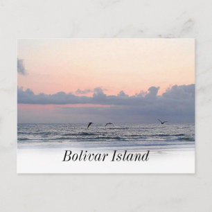 Cartão Postal Galveston beach Bolivar Island