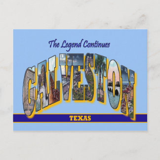 Cartão Postal GALVESTON Texas - Letra grande postal