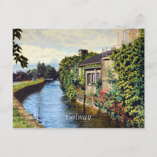 Cartão Postal Galway City Irlanda Canal View