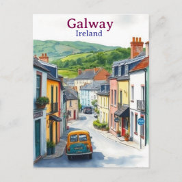 Cartão Postal Galway Ireland Vintage Famous Travel Place