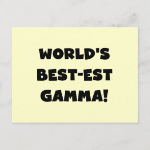 Cartão Postal Gama do Melhor-est do mundo preto e branco