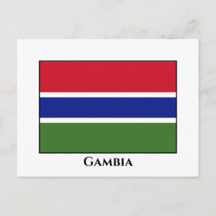 Cartão Postal Gâmbia Flag