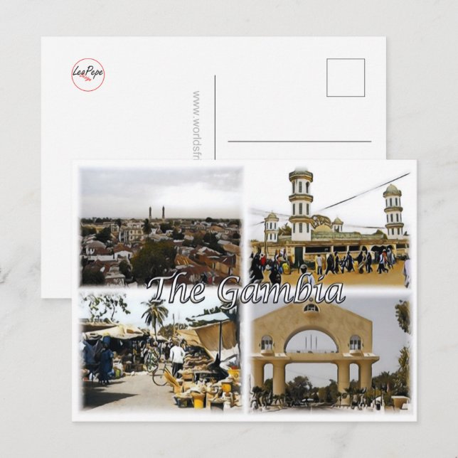 Cartão Postal Gâmbia - Mosaico - (Frente/Verso)