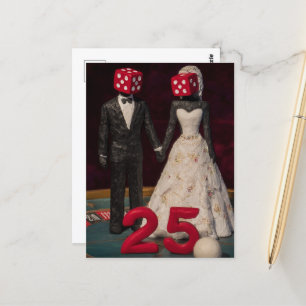 Cartão Postal Gamble Red 25 on Casamento Surreal
