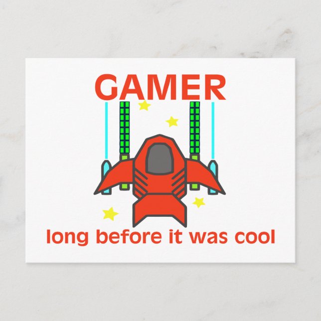 Cartão Postal Gamer Antes de Ser Legal Estilo Retro (Frente)
