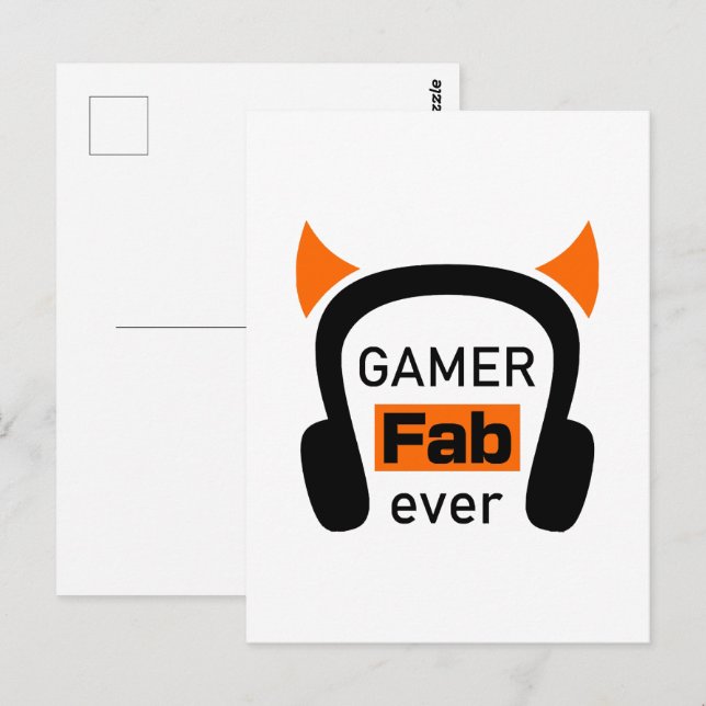 Cartão Postal gamer fab-ever (Frente/Verso)