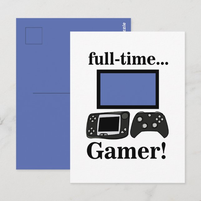 Cartão Postal Gaming Gamer Funny (Frente/Verso)