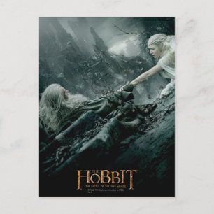 Cartão Postal Gandalf e Galadriel Reaching