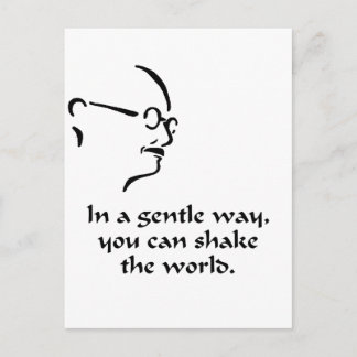 Cartão Postal Gandhi Agita o Mundo