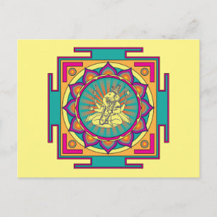 Cartão Postal Ganesha Mandala