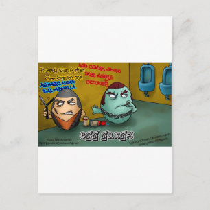 Cartão Postal Gangues de ovos podres Camisetas engraçadas Cartõe