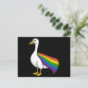 Cartão Postal Ganso Arco-íris Orgulho LGBTQ Gay Transgênero LGBT