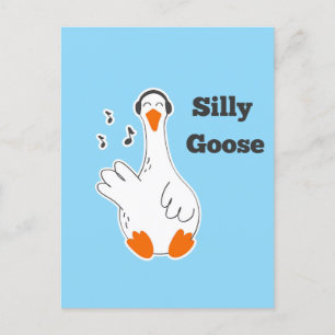 Cartão Postal Ganso de bobo, Ganso Engraçado, Ganso