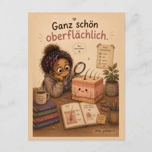 Cartão Postal Ganz schön oberflächlich (Frente)