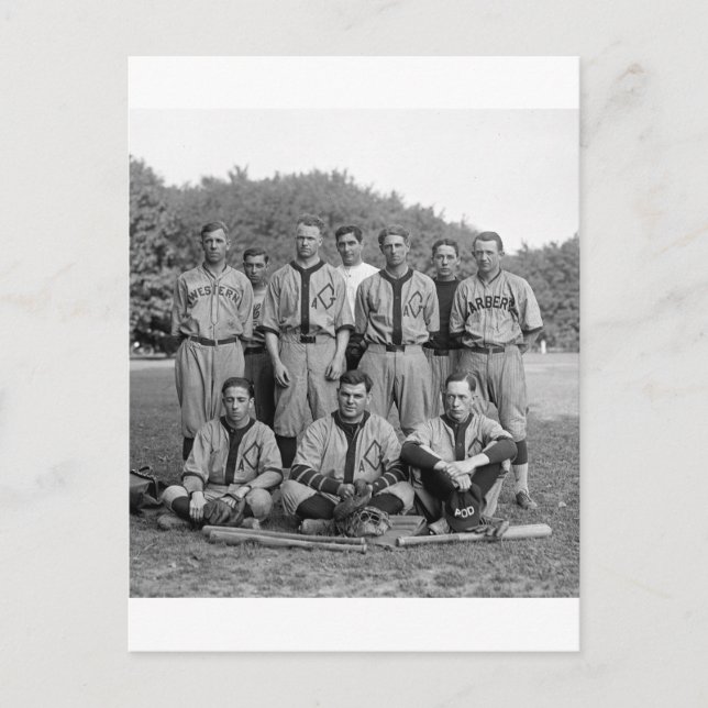Cartão Postal GAO da PO Baseball Team, 1920 (Frente)