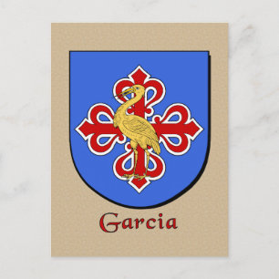 Cartão Postal Garcia Family Heraldic Shield