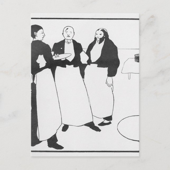 Cartão Postal Garcons de Cafe (Frente)