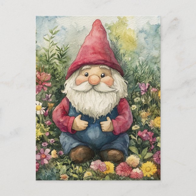 Cartão Postal Garden Gnome (Frente)