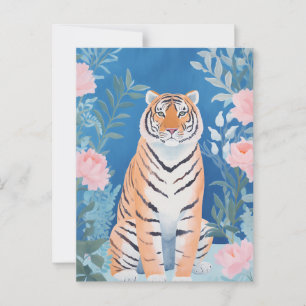 Cartão Postal Garden Tiger