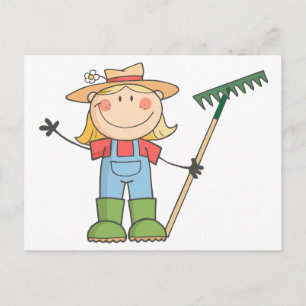 Cartão Postal Gardenha Fazendo Uma Saudação