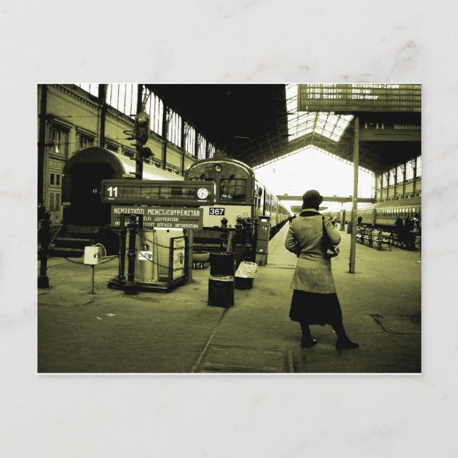 Cartão Postal gare Budapest (Frente)