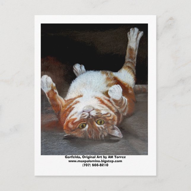 Cartão Postal Garfelda, Garfelda, Arte Original por AM Torrezww. (Frente)