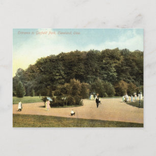 Cartão Postal Garfield Park, Cleveland Ohio, 1910, vintage
