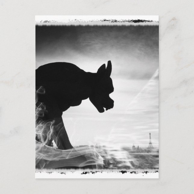 CARTÃO POSTAL GARGOYLE NOTRE DAME PARIS FRANÇA (Frente)