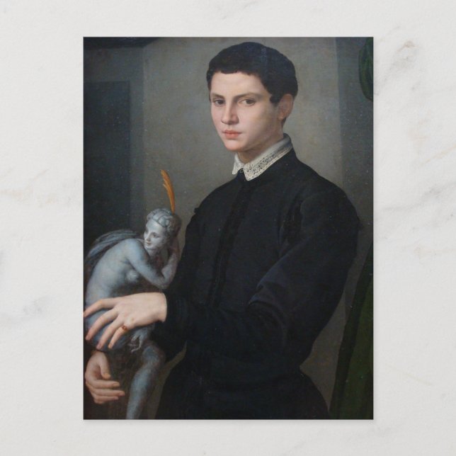 Cartão Postal Gargoyle ou Cupido Escuro neste Italiano Perturban (Frente)