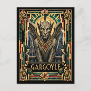 Cartão Postal Gárgula, Art Déco Mítica