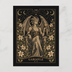 Cartão Postal Gárgula, Arte do Tarot Estrelado