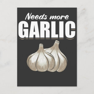 Cartão Postal Garlic Cama Engraçado Comida Humor Cozinhar 
