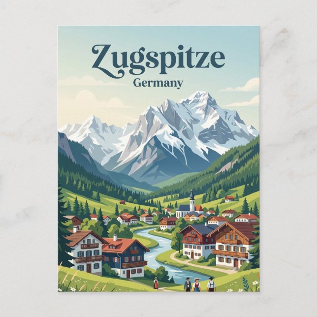 Cartão Postal Garmisch-Partenkirchen Alemanha (Frente)