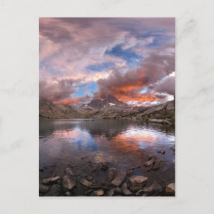 Cartão Postal Garnet Lake Sunset Sobre Banner Pico Na Trilha Joh
