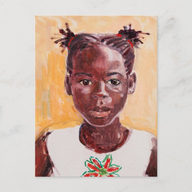 Cartão Postal Garota africana (Frente)