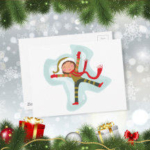 Garota Anjo de Neve Bonita