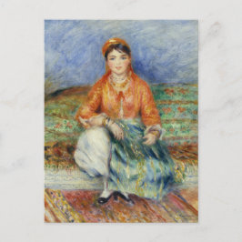 Cartão Postal Garota argelina por Pierre-Auguste Renoir
