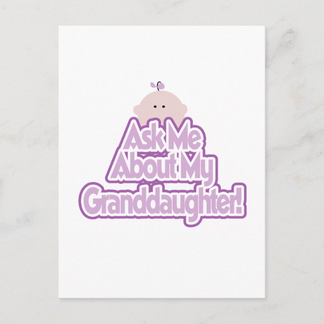 Cartão Postal Garota Bebê Perguntou Sobre As Camisetas Da Minha  (Frente)