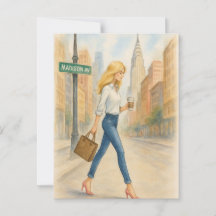 Garota Chique na Avenida Madison em Nova York