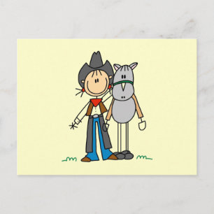 Cartão Postal Garota com camisetas e presentes